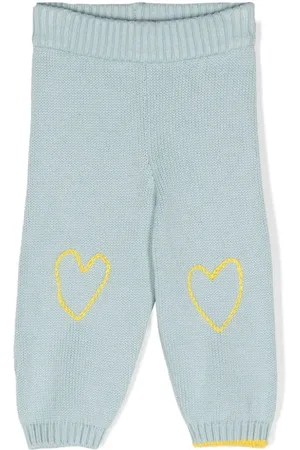 Gensami Pantalones de punto con corazón bordado