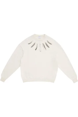MARCELO BURLON Jersey con estampado de plumas