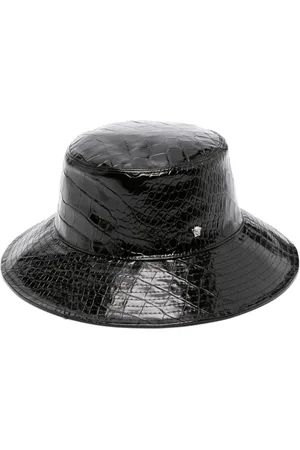 VERSACE Sombrero de pescador con efecto de piel de cocodrilo