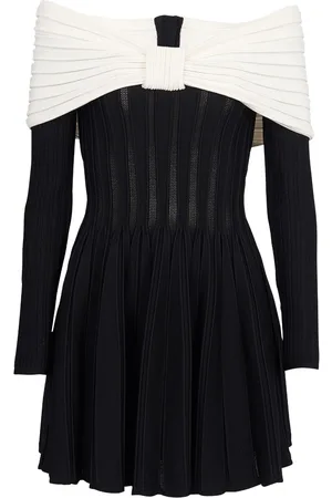 Balmain Vestido corto con hombros descubiertos