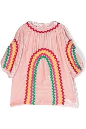 Stella McCartney Vestido Rainbow Ribbon de terciopelo