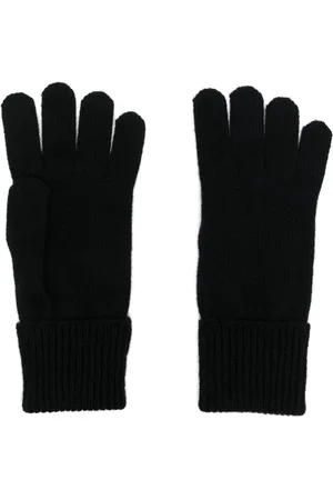 Woolrich Guantes de cachemira con parche del logo