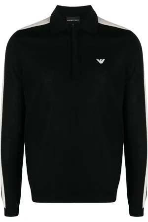 Emporio Armani Jersey tipo polo con logo bordado