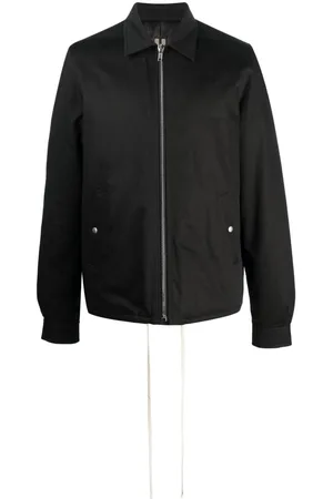 Rick Owens Cortavientos con cremallera y cuello de pico