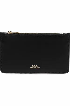A.P.C. Cartera con logo y cremallera