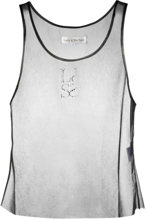 Ludovic De Saint Sernin Top sin mangas con detalles de cristal