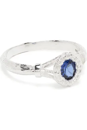 Bleue Burnham Anillo Bound Willow con zafiro