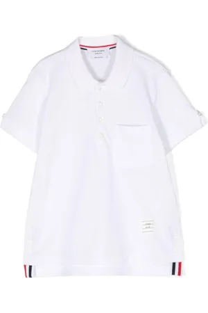Thom Browne Polo con parche del logo