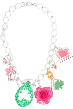 AMIR SLAMA Collar de cadena con colgante de rosa
