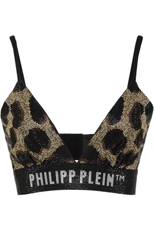 Philipp Plein Sujetador con estampado de leopardo