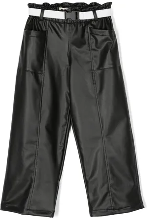 Le pandorine Pantalones rectos con cierre de hebilla