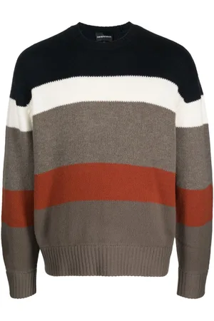 Emporio Armani Jersey de punto de intarsia a rayas