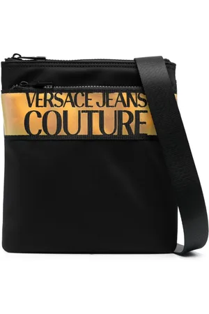 VERSACE Bolso de hombro con cremallera y logo