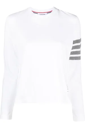Thom Browne Camiseta con motivo 4-Bar y manga larga