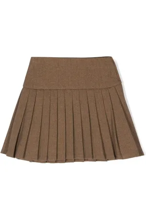Ralph Lauren Falda de punto chevron plisada