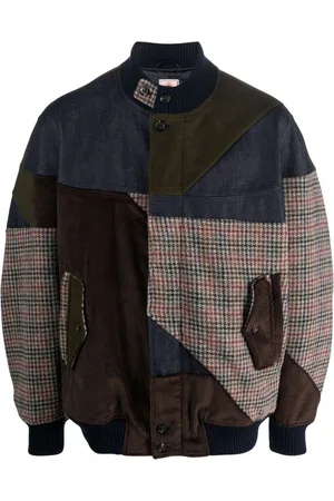 Baracuta Chaqueta bomber con diseño patchwork