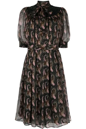 Etro Vestido corto con estampado de cachemira