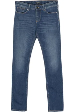 Emporio Armani Vaqueros slim con placa del logo