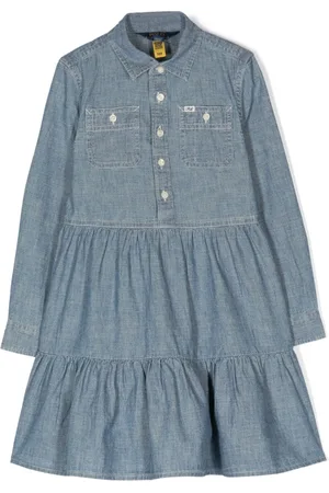 Ralph Lauren Vestido camisero vaquero a capas