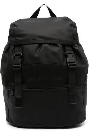 Saint Laurent Mochila con logo bordado