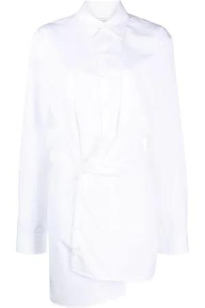 OFF-WHITE Vestido camisero con diseño asimétrico