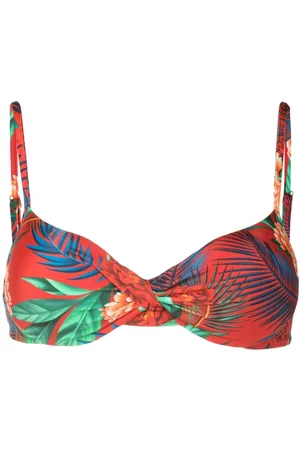 Lygia & Nanny Top de bikini Cassis con estampado floral