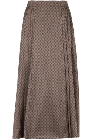 Balmain Falda midi con monograma