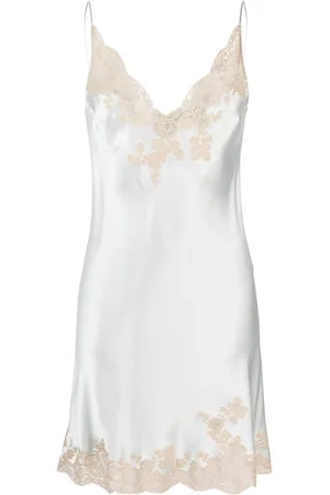 CARINE GILSON Slip dress Calais-Caudry con ribete de encaje