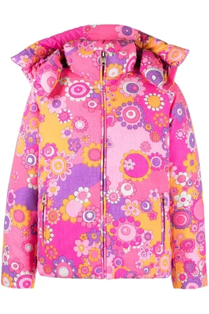 ERL Plumífero con capucha y estampado floral