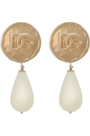 Dolce & Gabbana Pendientes largos con logo en relieve
