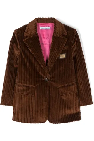 Dolce & Gabbana Blazer de pana con placa del logo