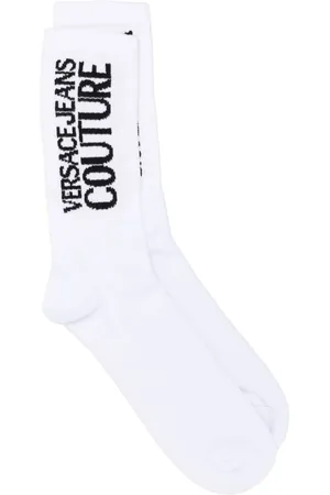 VERSACE Calcetines con logo en intarsia