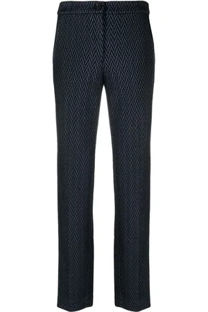 Emporio Armani Pantalones capri con motivo en zigzag