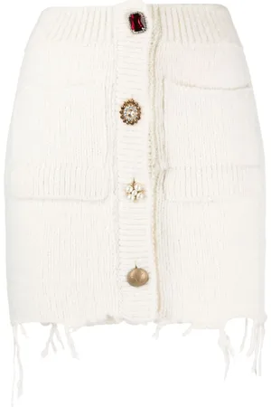 Vetements Minifalda con apliques de strass