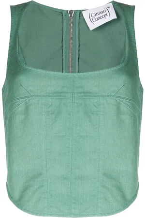 Cannari Concept Top tipo corsé con cuello cuadrado