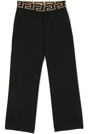 VERSACE Pantalones de vestir con cinturilla Greca