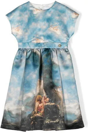 Roberto Cavalli Vestido con estampado gráfico