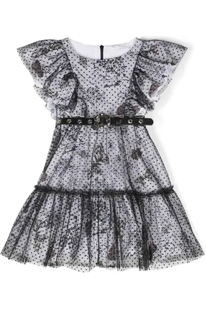 MONNALISA Vestido con estampado botánico