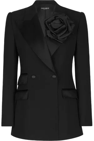 Dolce & Gabbana Blazer con apliques florales y doble botonadura