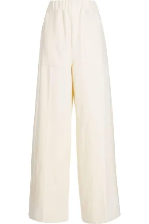 SYSTEM Pantalones acampanados con cinturilla elástica