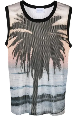 BLUE SKY INN Top con estampado de palmeras