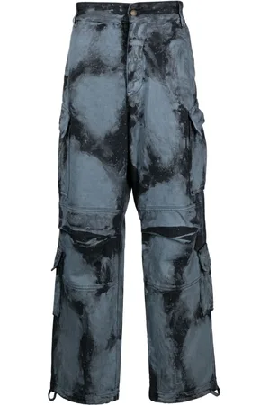 DARKPARK Vaqueros rectos con motivo tie-dye