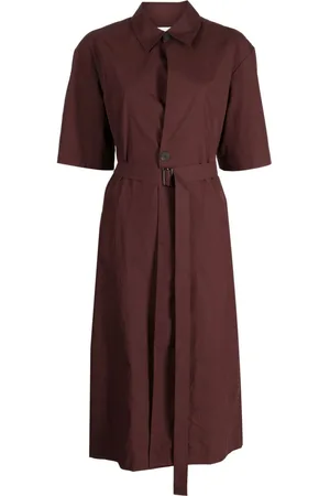 STUDIO NICHOLSON Vestido camisero Lugana cruzado