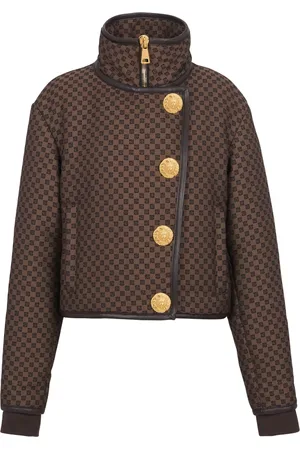 Balmain Chaqueta corta con monograma estampado