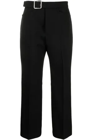 Jil Sander Pantalones capri con cinturón