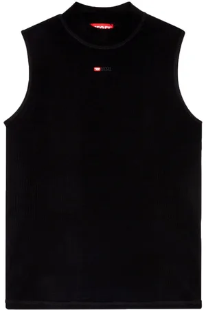 Diesel Top sin mangas T-Mokky con logo bordado