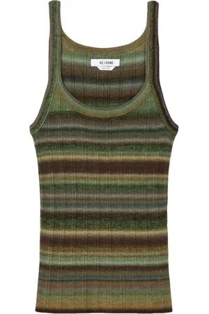 RE/DONE Top Space Dye de canalé