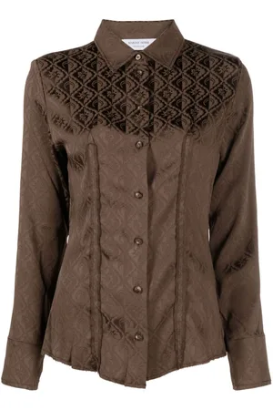 Marine Serre Camisa con estampado de monograma
