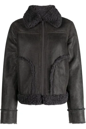 Zadig & Voltaire Chaqueta Kade con ribete de pelo