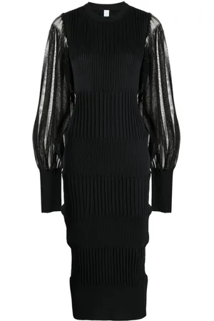 CFCL Vestido midi de canalé largo